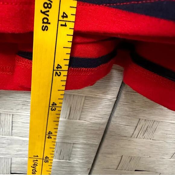 Torrid Wrap Dress Red with navy stripes, short sleeve preppy every day plus size - Picture 9 of 10